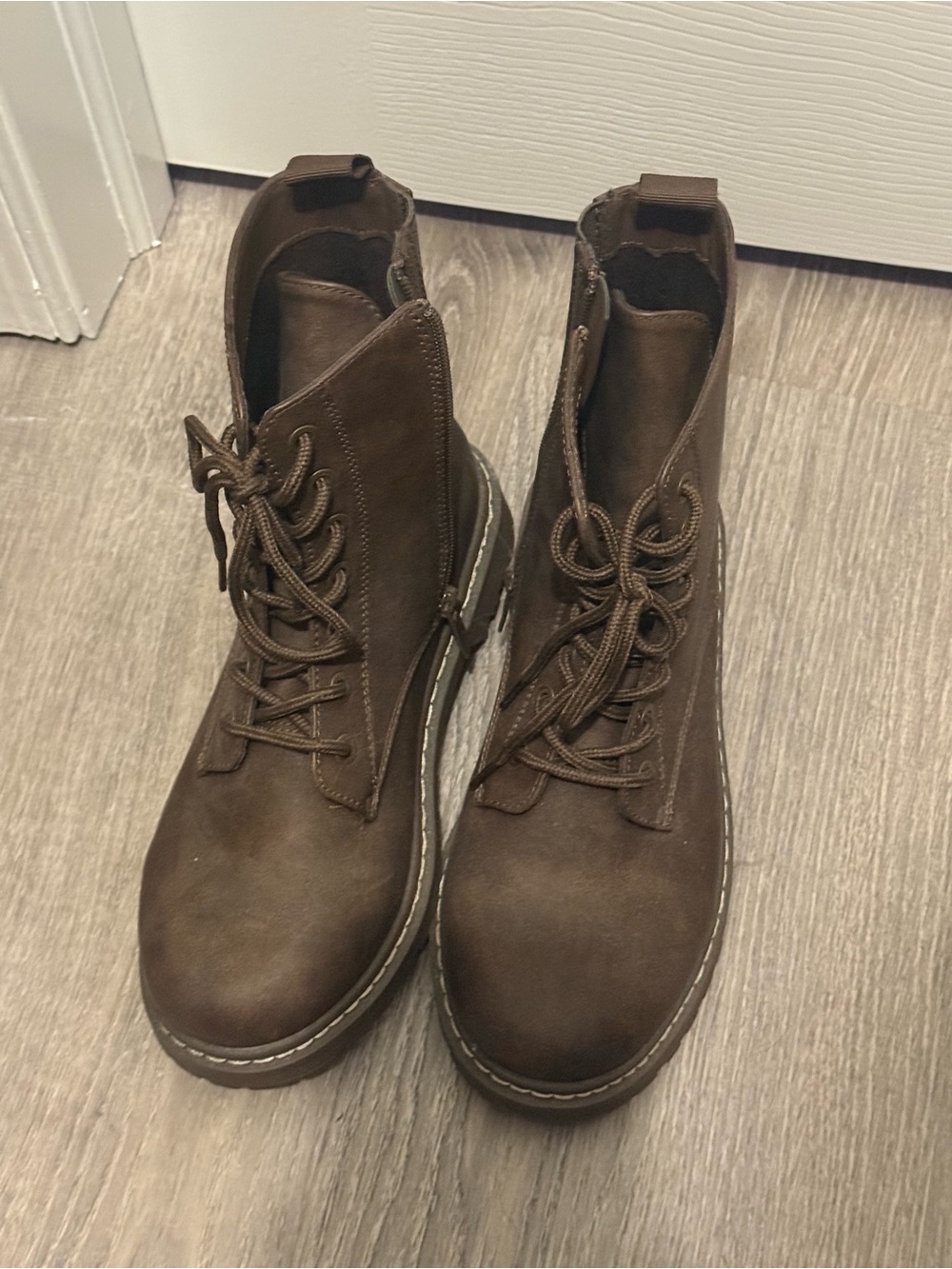 torrid Brown Lace-Up Combat Boots
